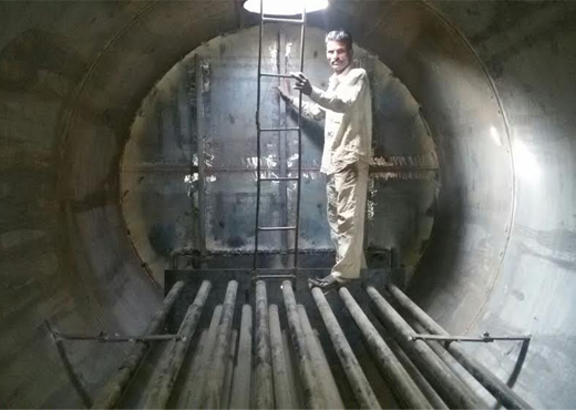 Inside Heating Coil Of Bitumin Tanker